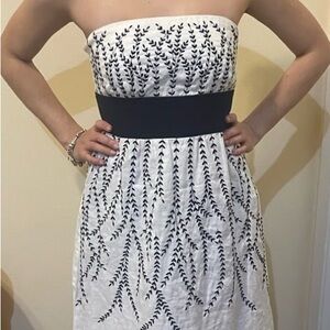 Ann Taylor Strapless Linen Dress